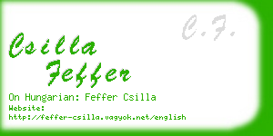 csilla feffer business card